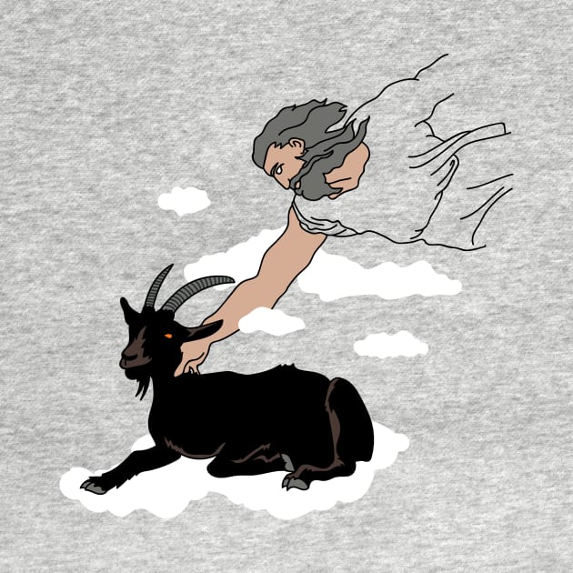 God loves evil goat by Thoo